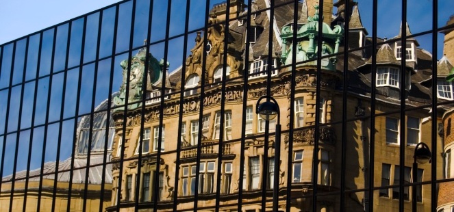 Newcastle Building reflection header